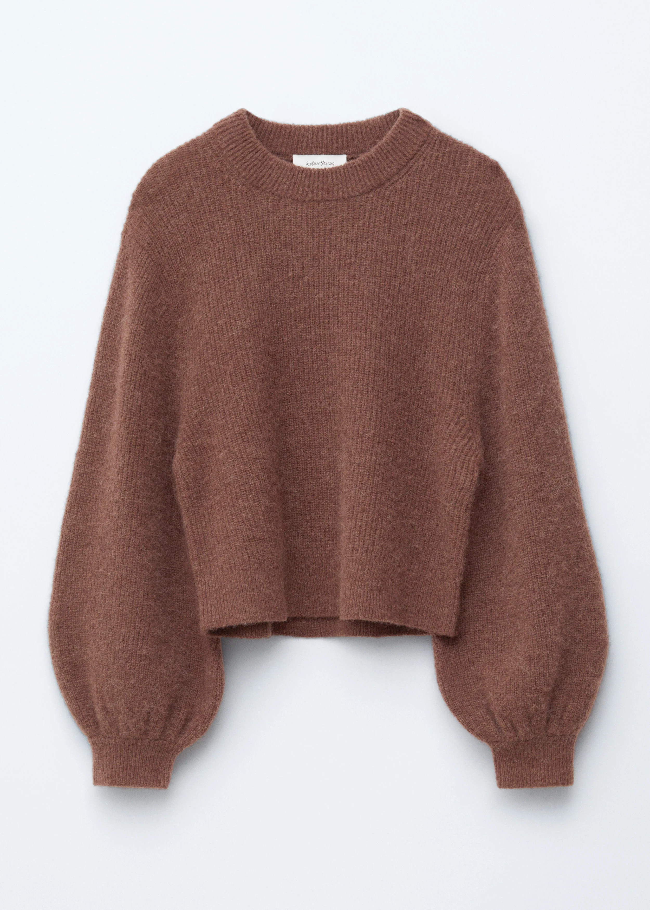 Alpaca-Blend Balloon-Sleeve Jumper - 1
