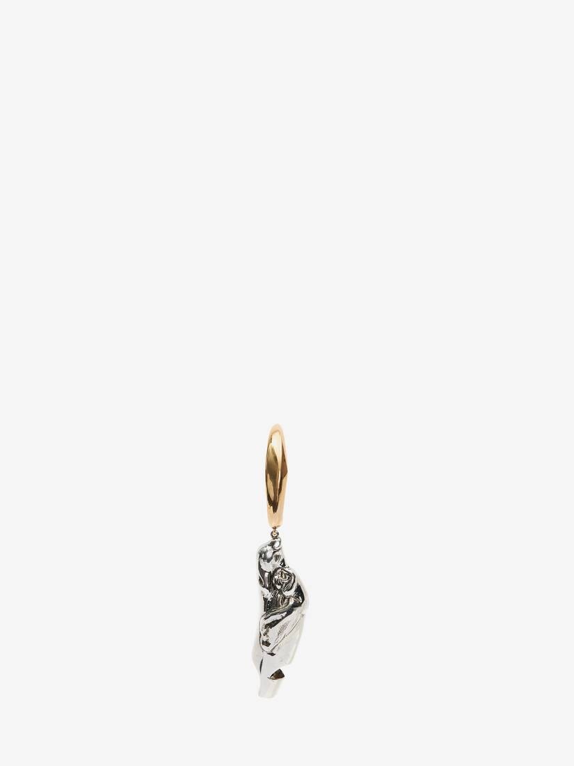 Whistle Single Earring in Antique Silver - 1