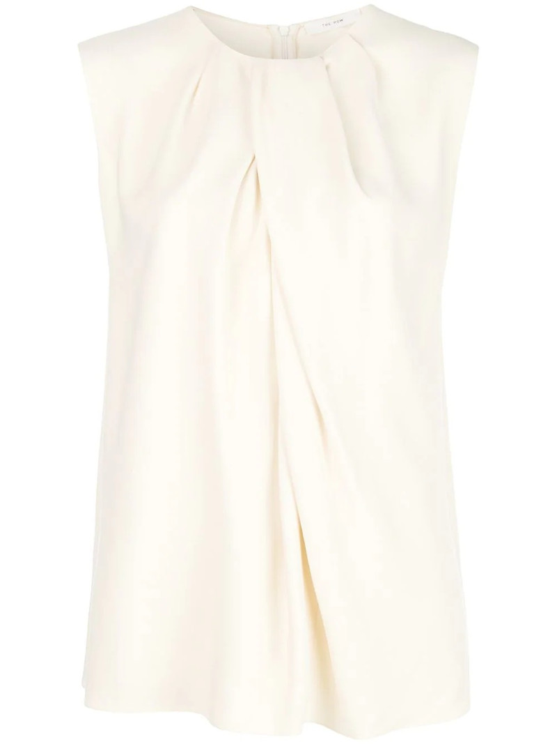 sleeveless flared blouse 1