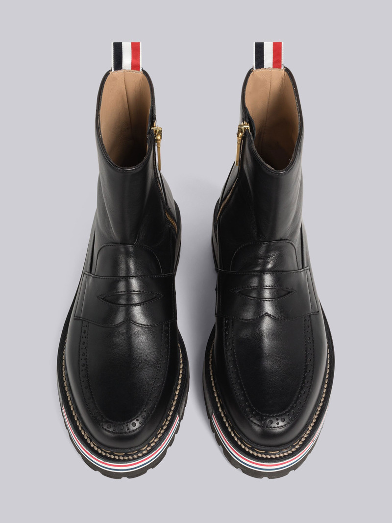 Vitello Calf Penny Loafer Ankle Boot 4