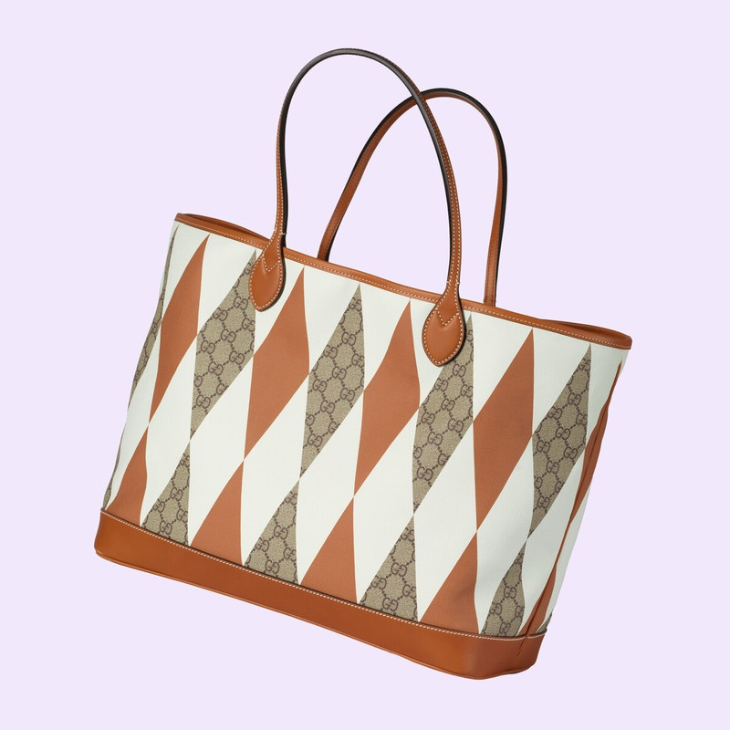 GG rhombus print large tote bag 4