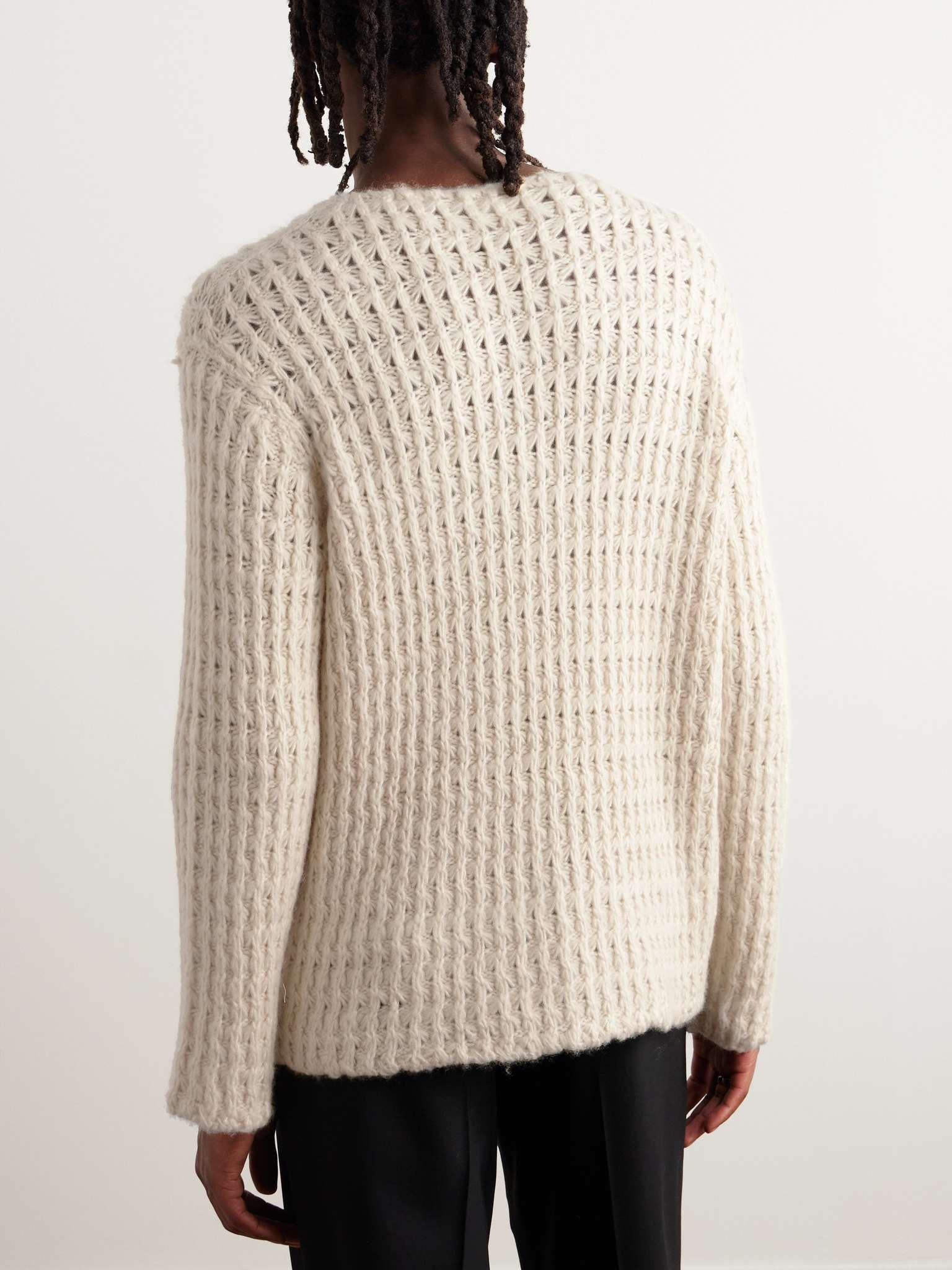 Olen Open-Knit Cashmere Sweater - 3