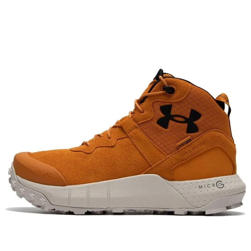 Men's UA Micro G Valsetz Trek Mid Leather Waterproof Tactical Boots 'Honey Orange' 3025577-800 - 1