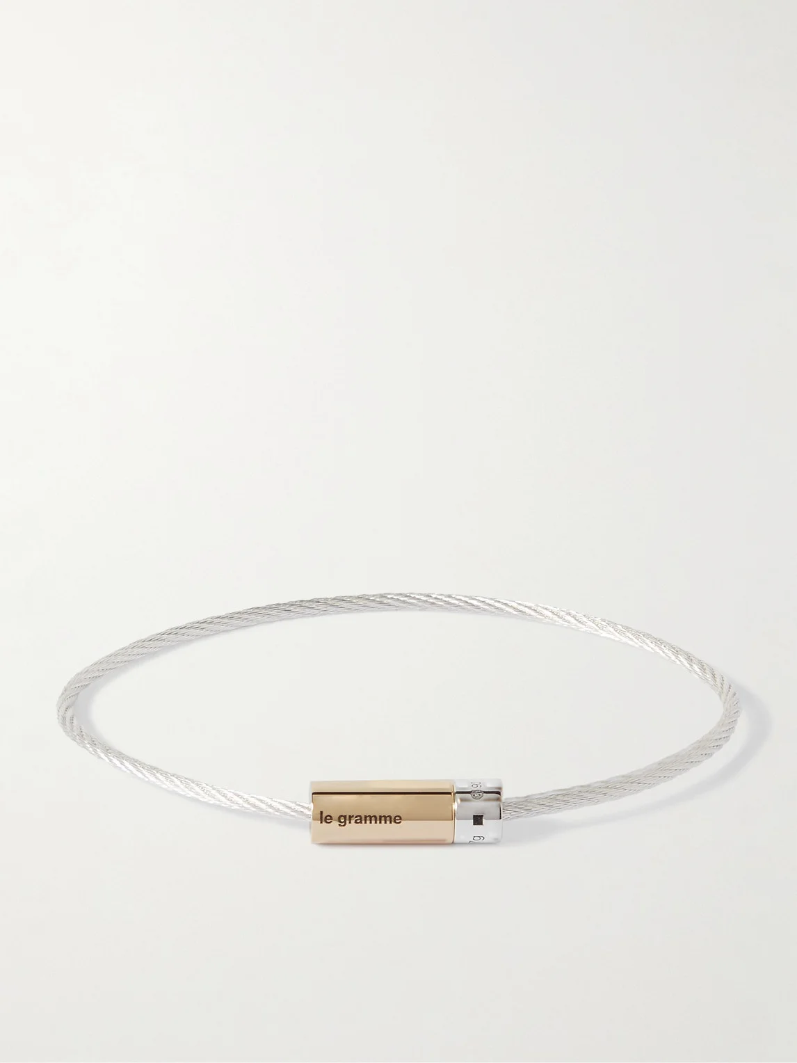 Cable Sterling Silver and 18-Karat Gold Bracelet - 1