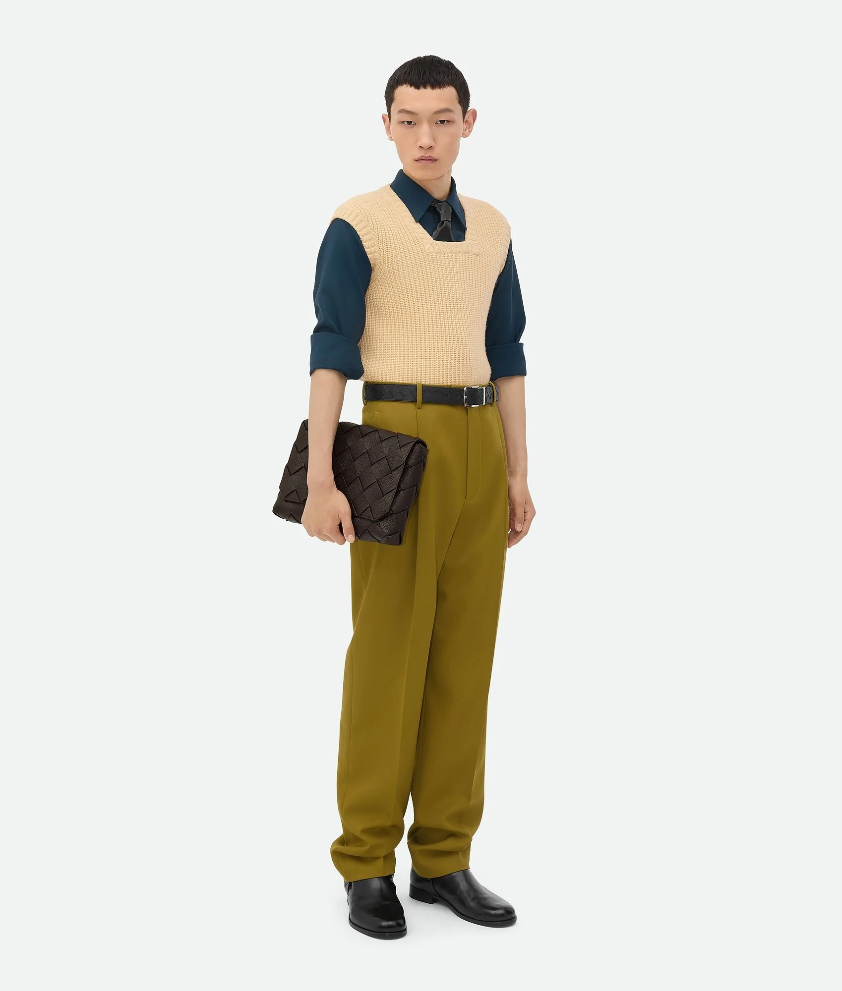 Wool Grain De Poudre Trousers - 1