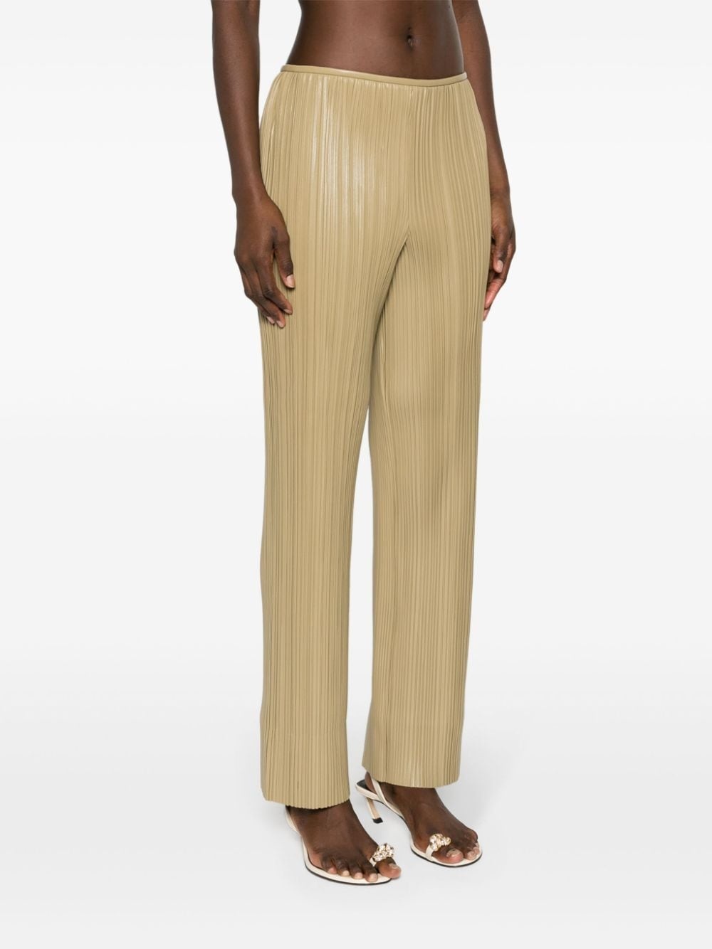 Emae pleated faux-leather trousers - 3