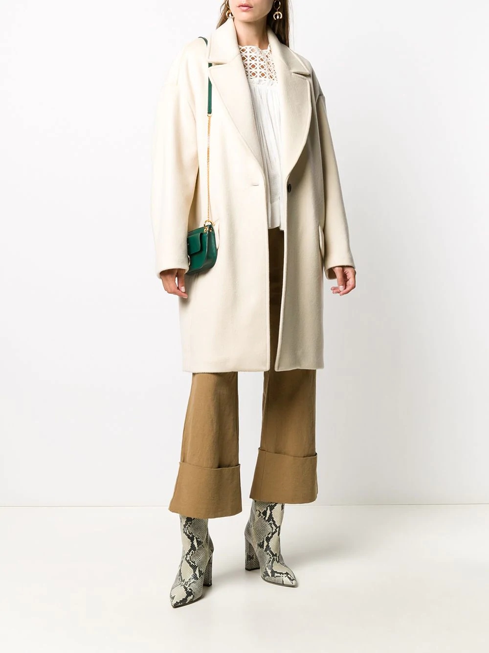 virgin wool cocoon coat - 2