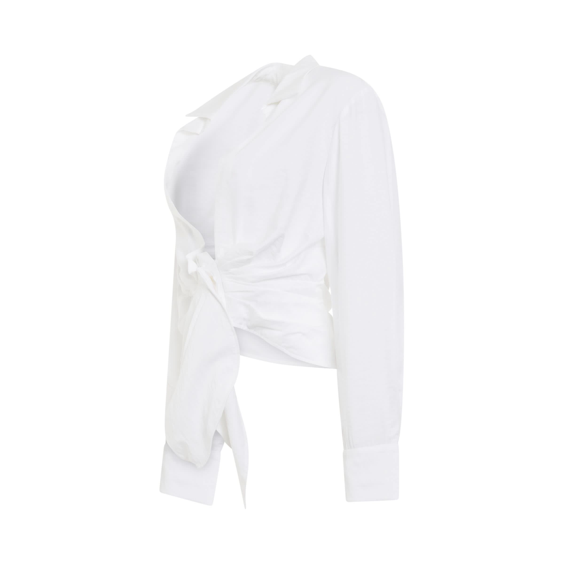 Bahia Tied Sash Shirt in White - 2