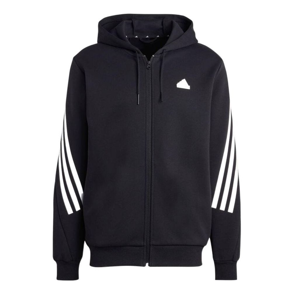 Adidas Future Icons 3-Stripes Full-Zip Hoodie Jackets 'Black' IC6712 - 1