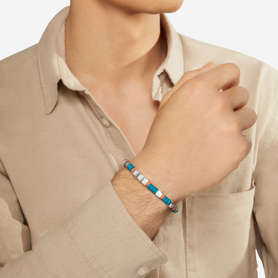 Rondelle Tenaka Bracelet In Silver & Recycled Plastic - 3