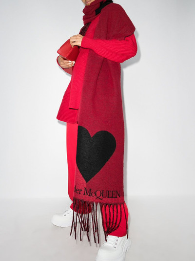 Alexander McQueen Blown Up intarsia-knit scarf outlook