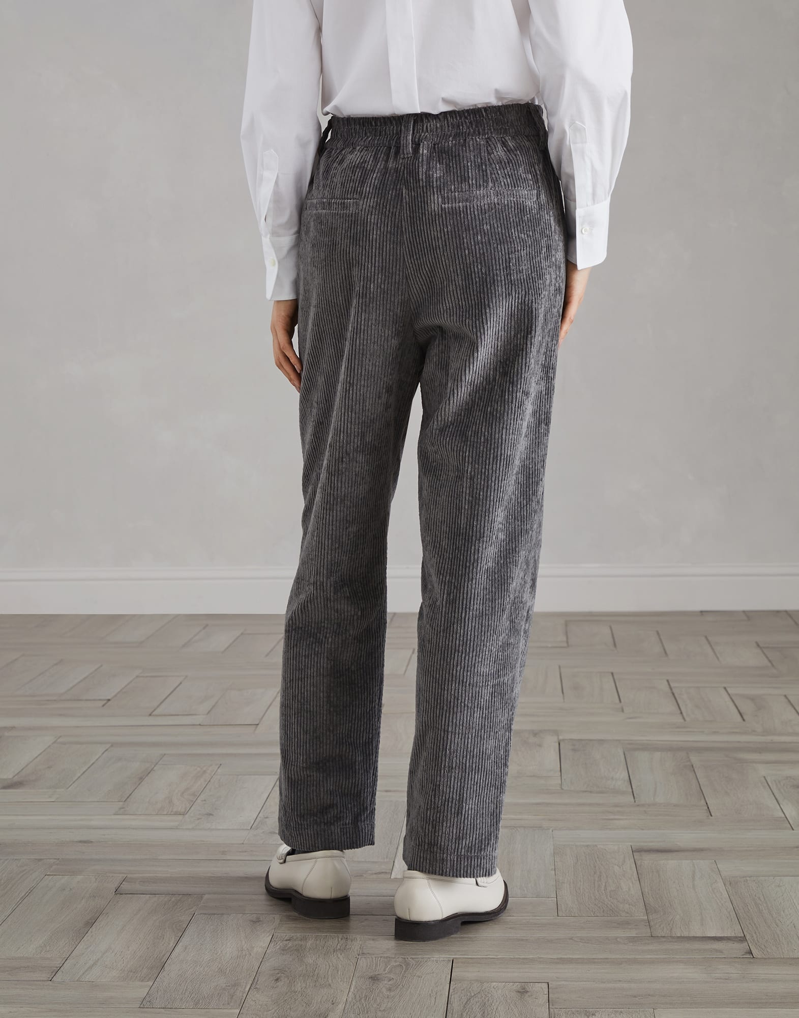 Comfort cotton corduroy baggy trousers - 2
