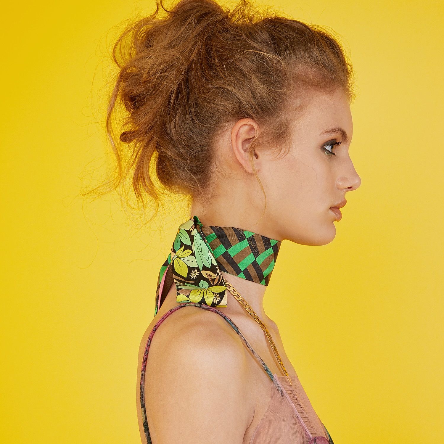 Multicolor silk bandeau - 3