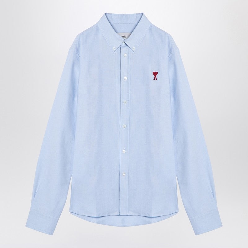 Ami Paris Light Blue Ami De Coeur Shirt Men - 1