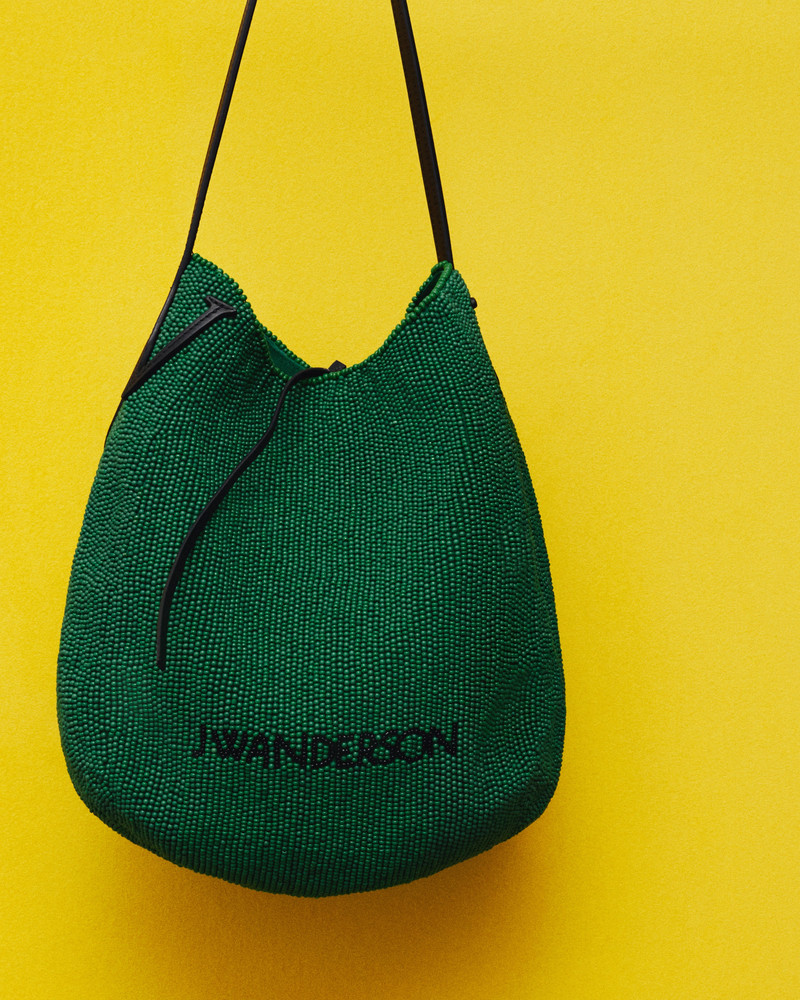 SMALL BEADED BULB BAG IN GREEN 4