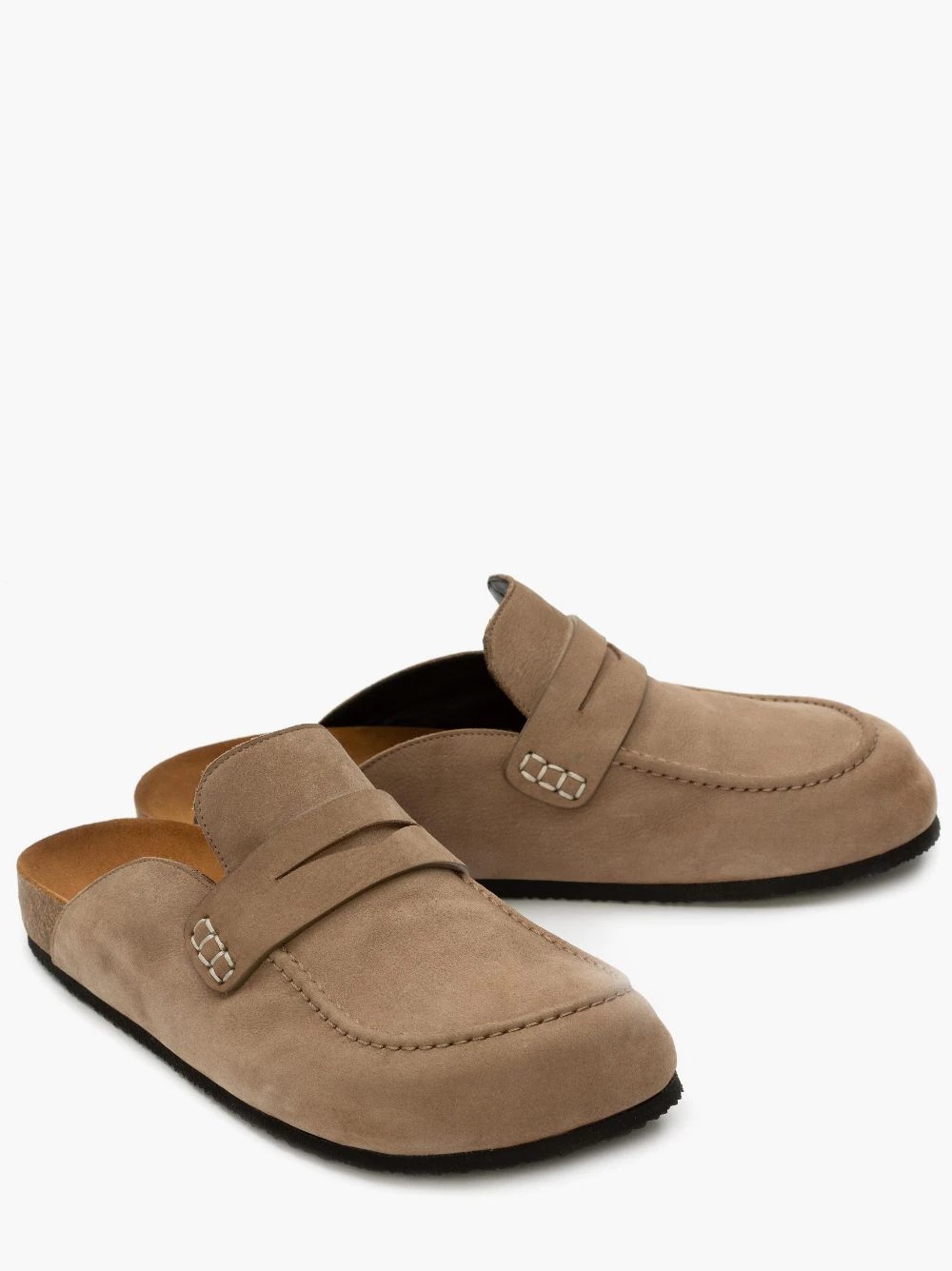 suede loafer mules - 3