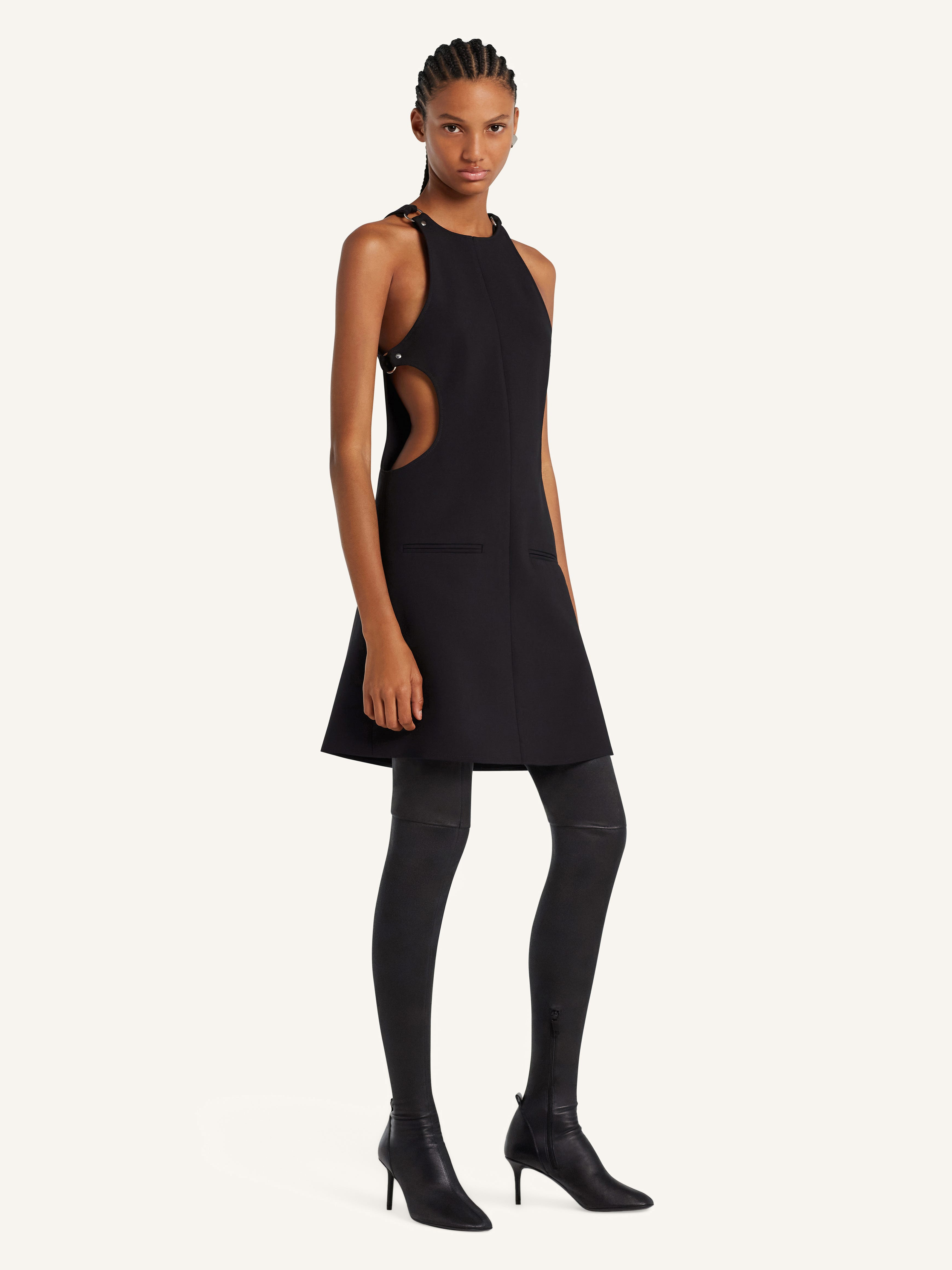 BUCKLE TAILORED A-LINE DRESS - 3