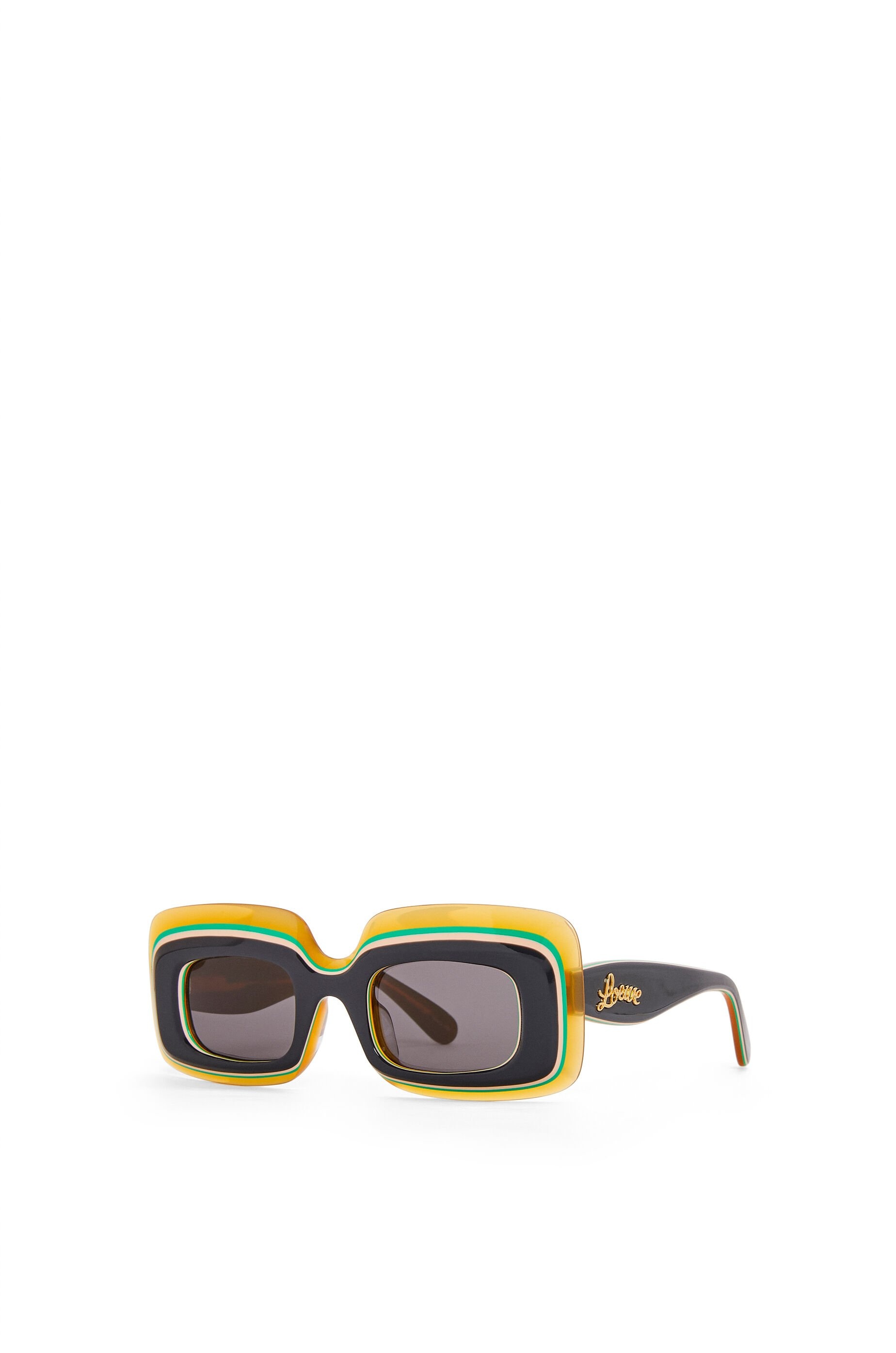 Multilayer Rectangular sunglasses in acetate - 4