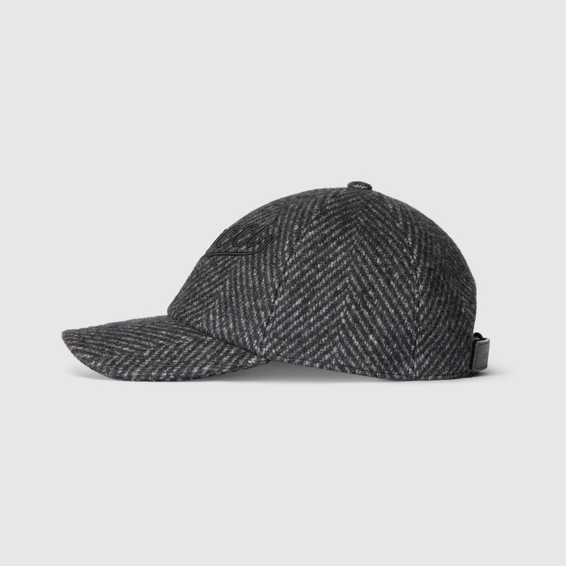 GUCCI Herringbone wool baseball hat outlook