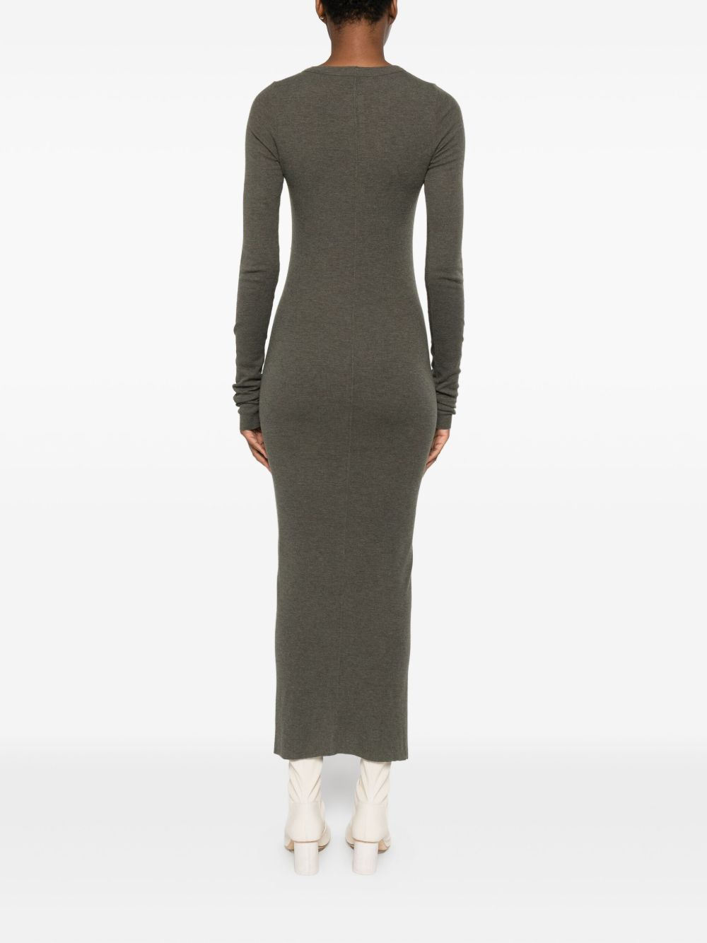 long-sleeve midi dress - 4