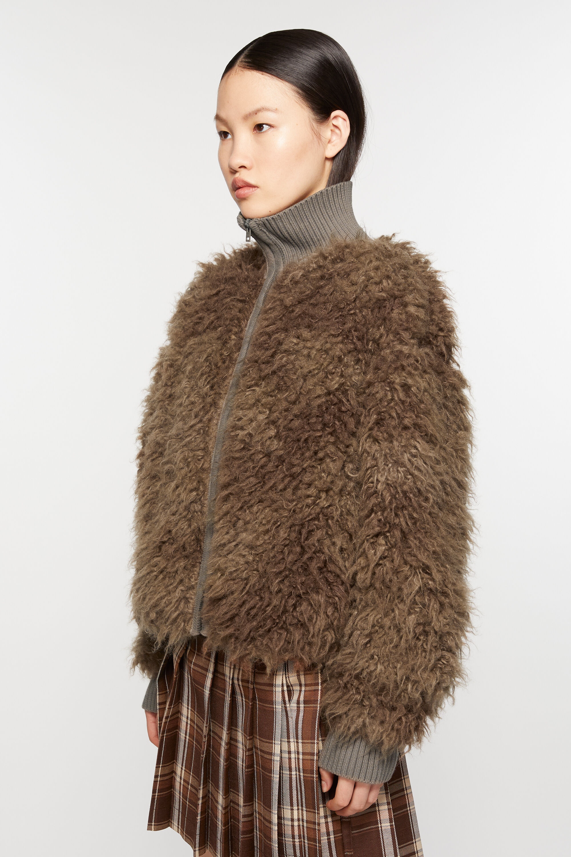 Furry jacket - Mud Brown - 3