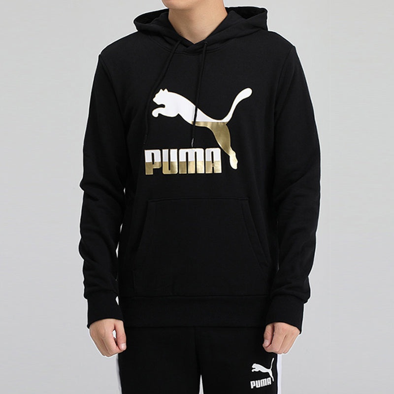 PUMA Classics Printing Drawstring Black Gold Color 599300-51 - 3