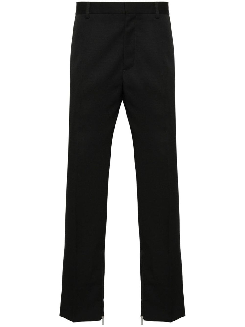 logo-embroidered slim-fit trousers 1