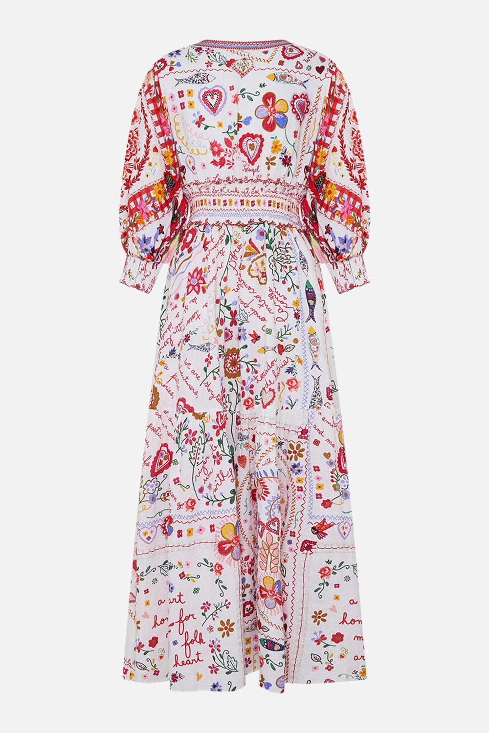 SHIRRED WAISTBAND LONG DRESS - 7