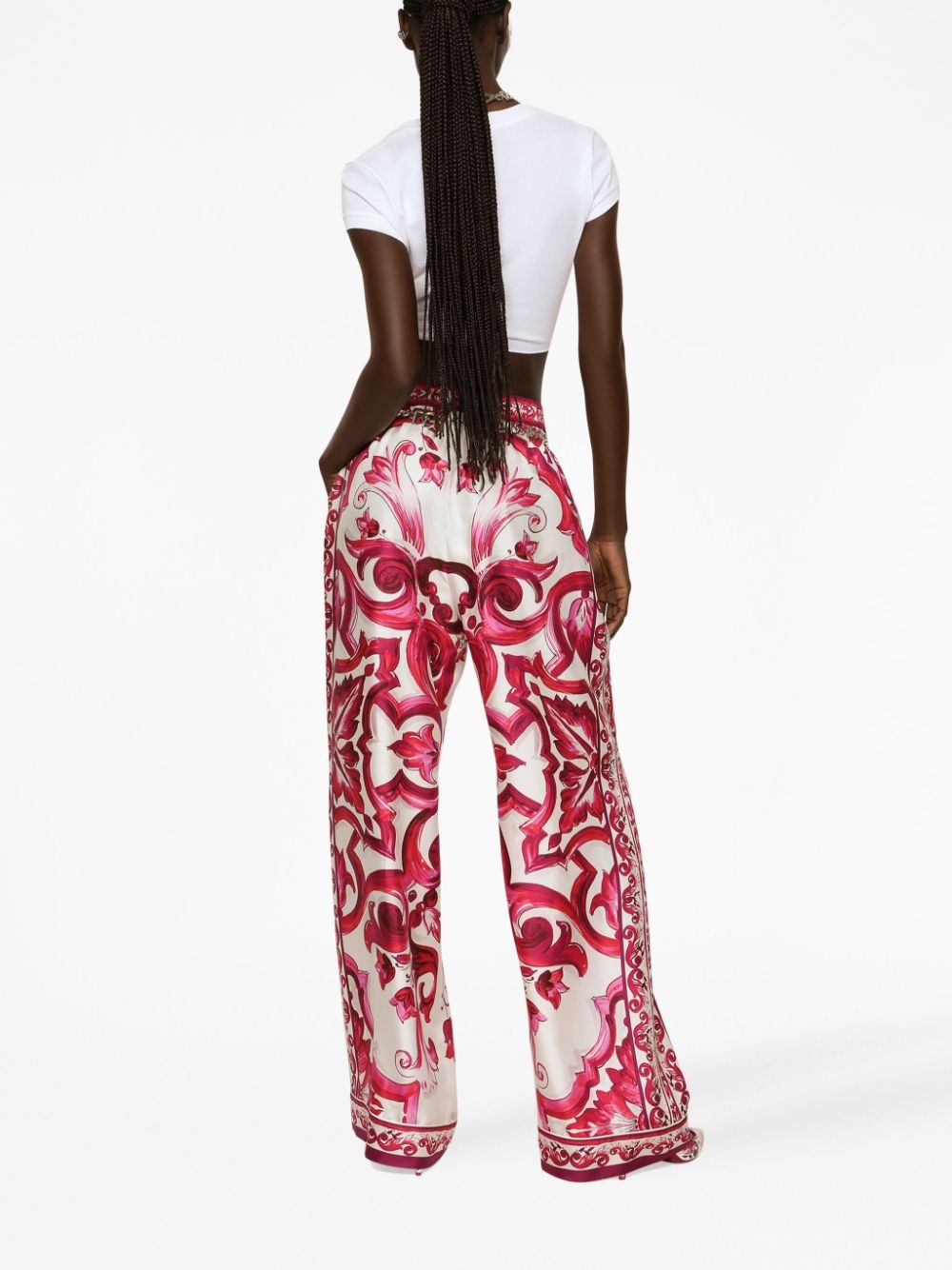 logo-embroidered tie-waist T-shirt - 3