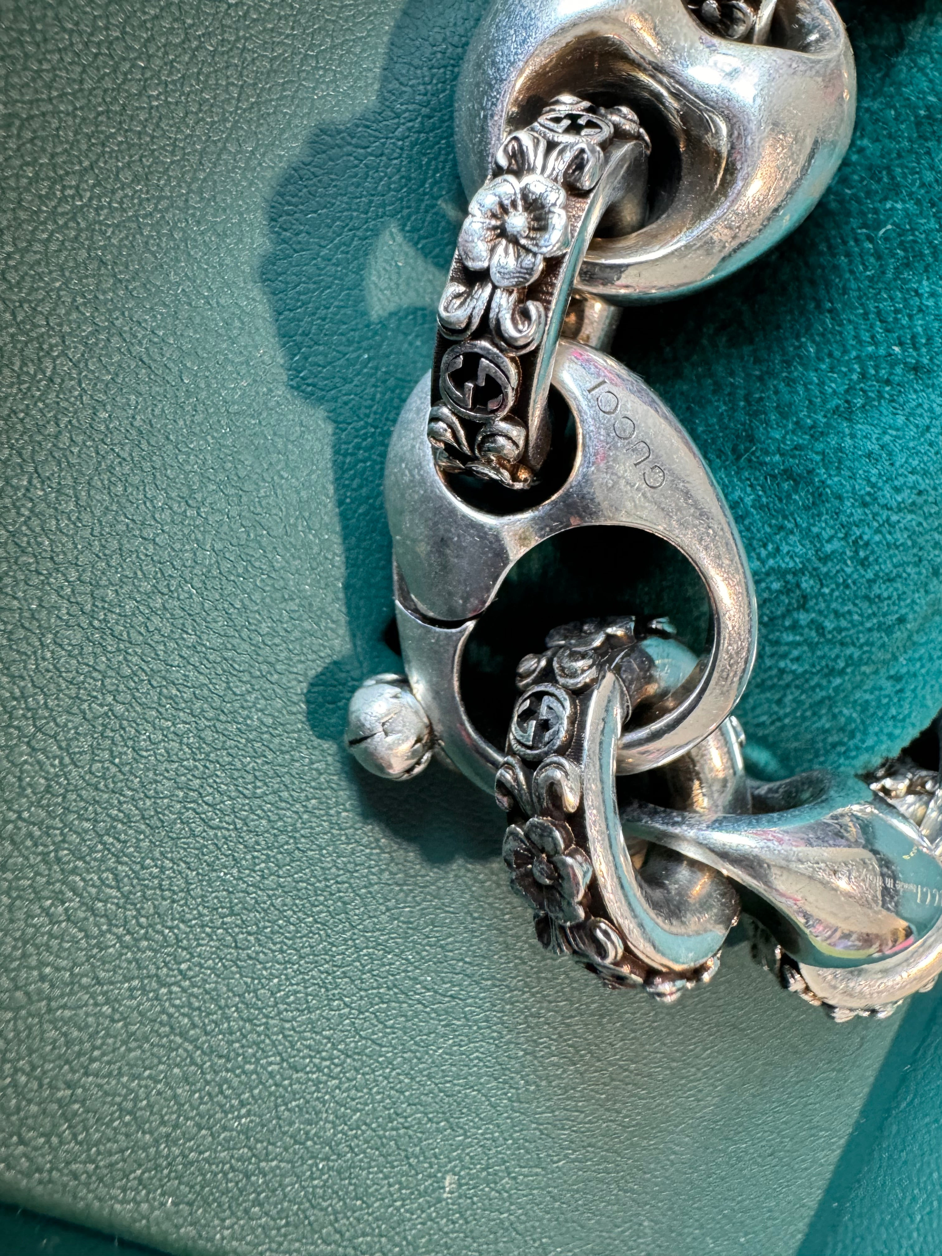 Sterling silver Interlocking G Marina Chain Bracelet - 5