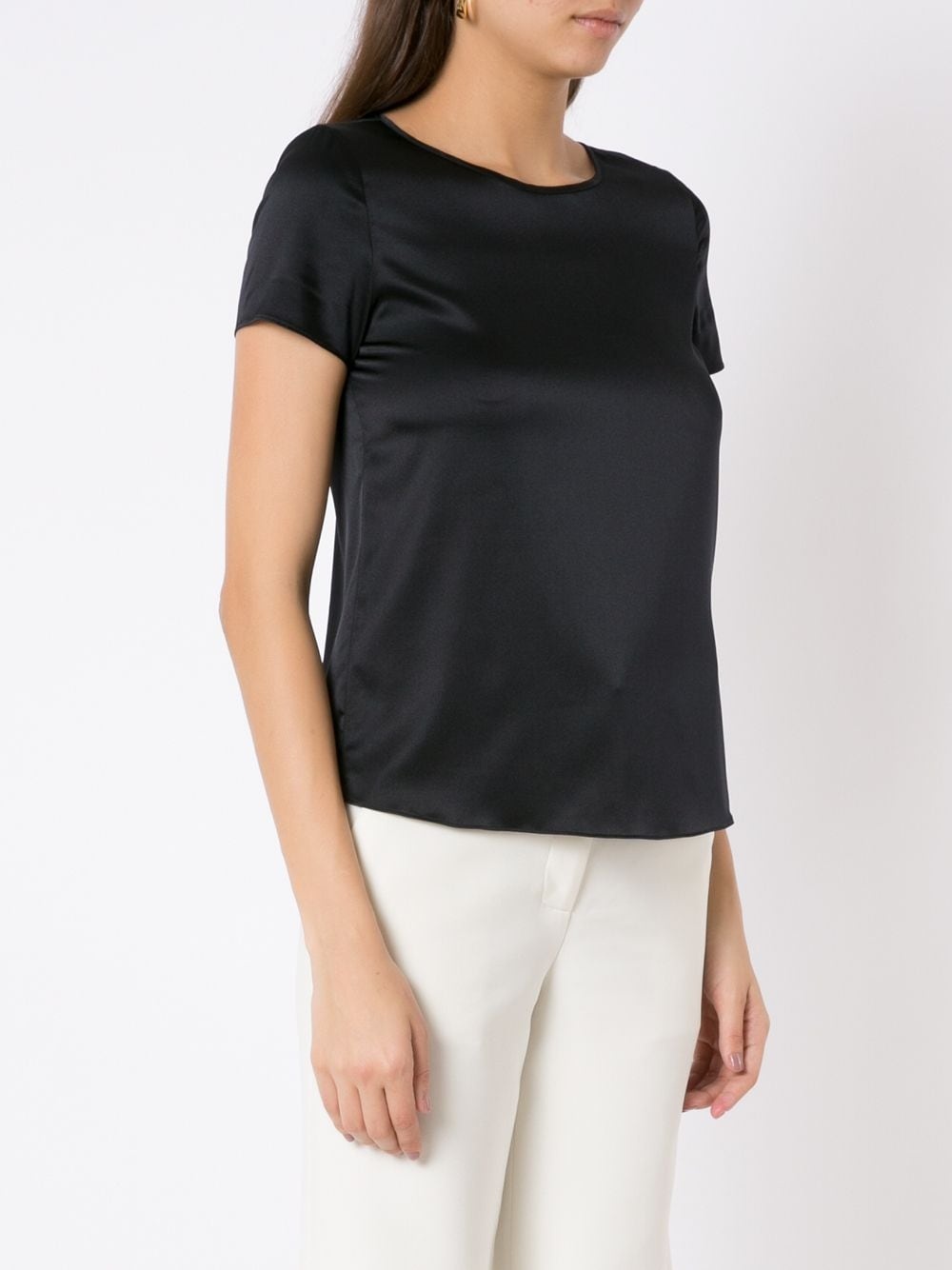 scoop neck T-shirt - 3