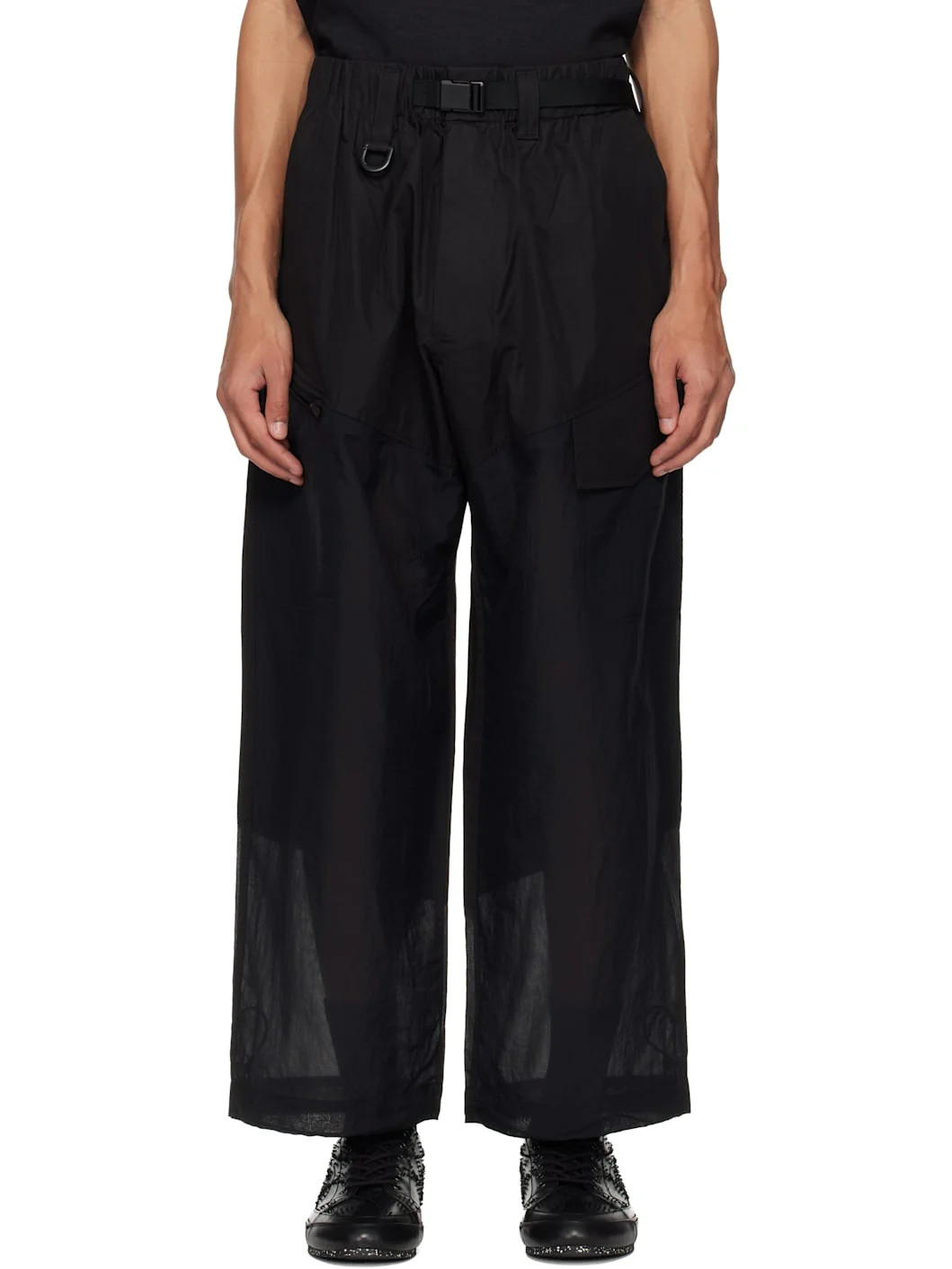 Black UT Straightleg Cargo Pants - 1