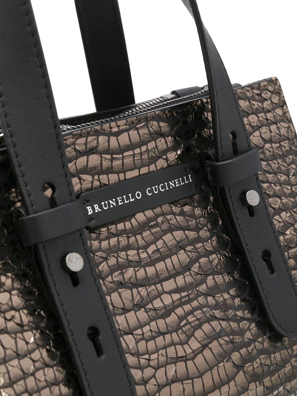 crocodile-embossed tote bag - 4