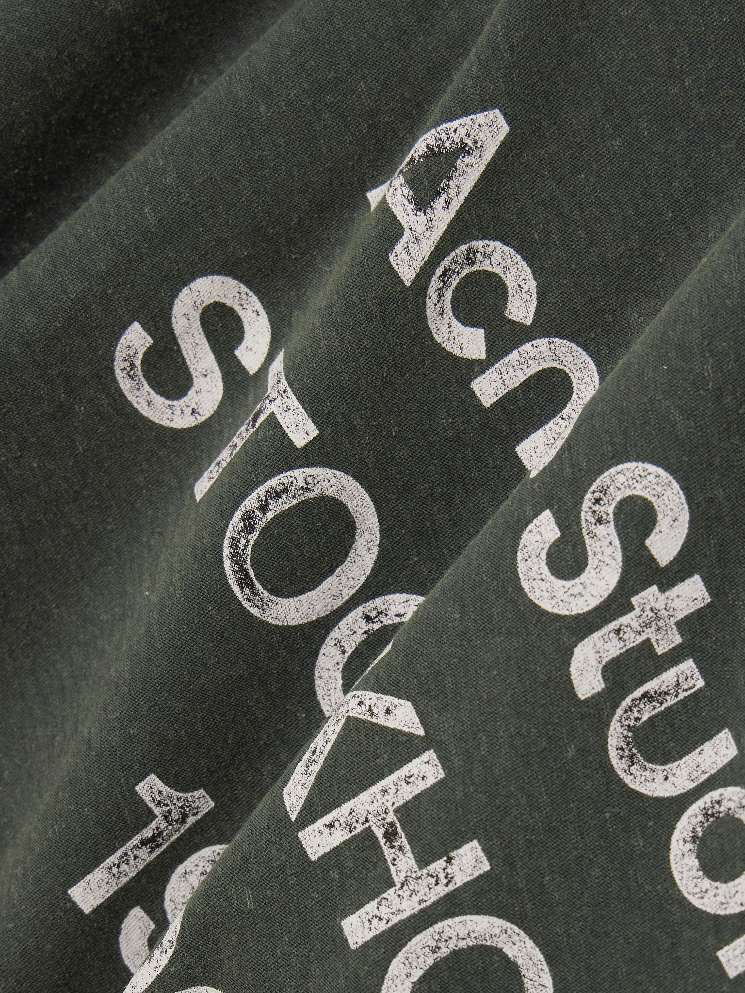 Printed distressed organic cotton-jersey T-shirt Dark gray - 5