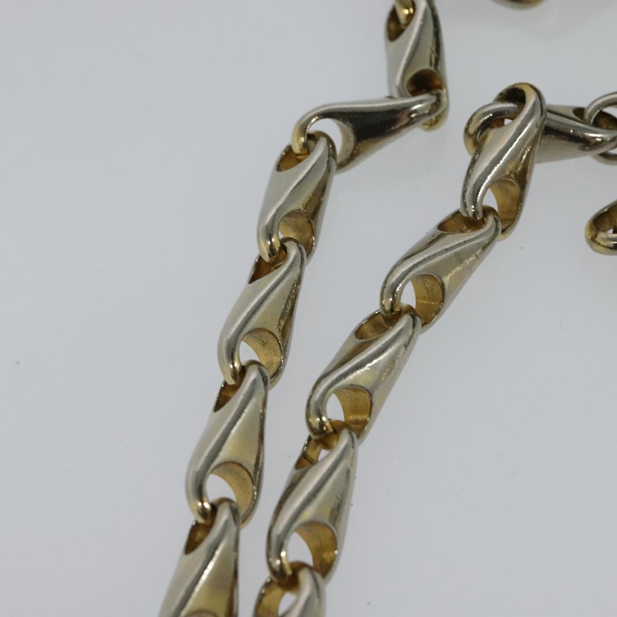 CELINE Chain Shoulder Bag Leather Black Gold - 8