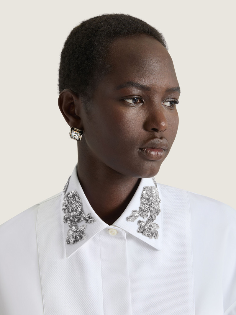 Givenchy DECONSTRUCTED CRYSTALS EARRINGS IN METAL AND CRYSTALS outlook