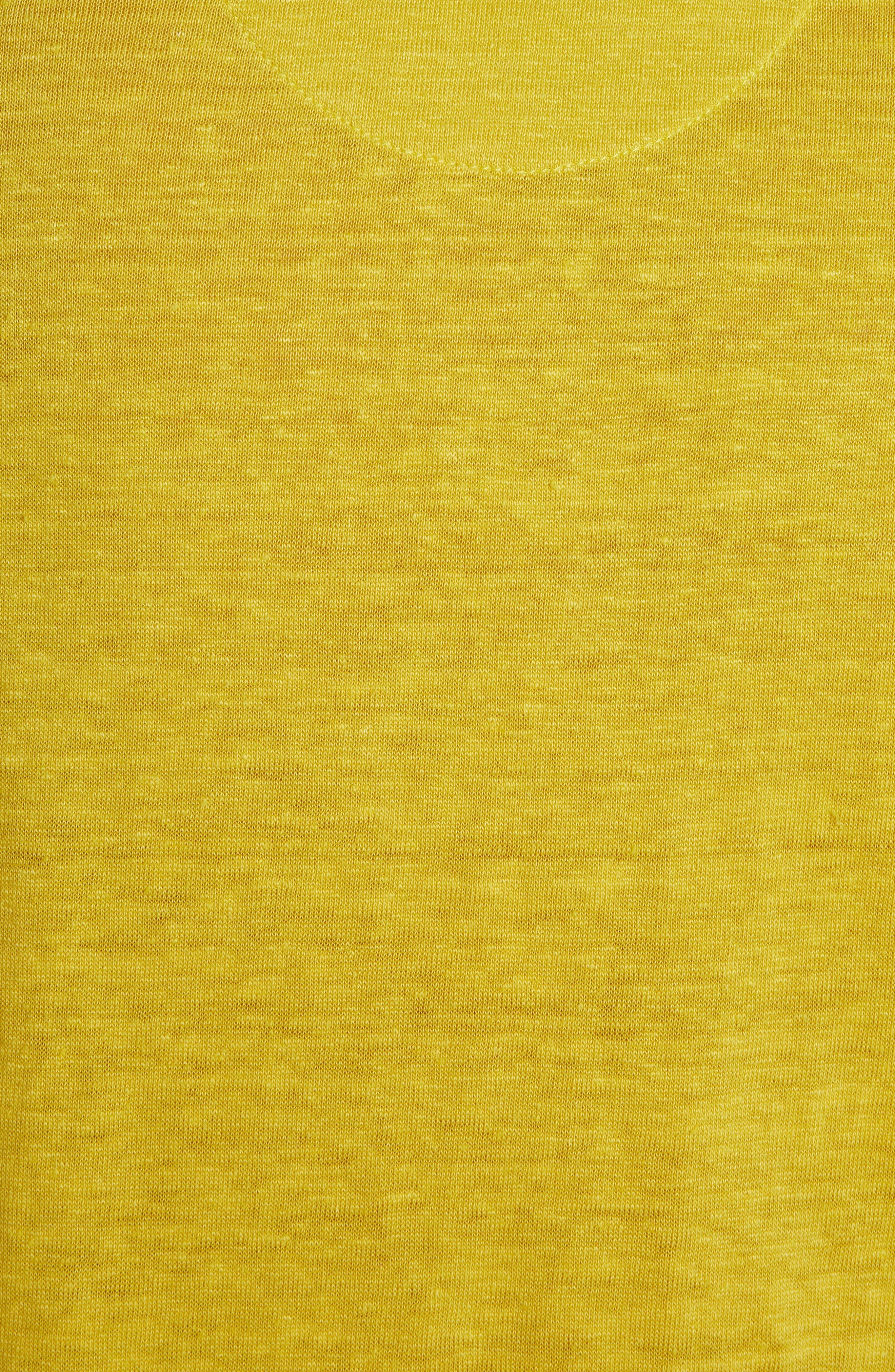 Golden Goose The Golden Run Linen T-Shirt in Maize/Windsor Wine at Nordstrom - 5
