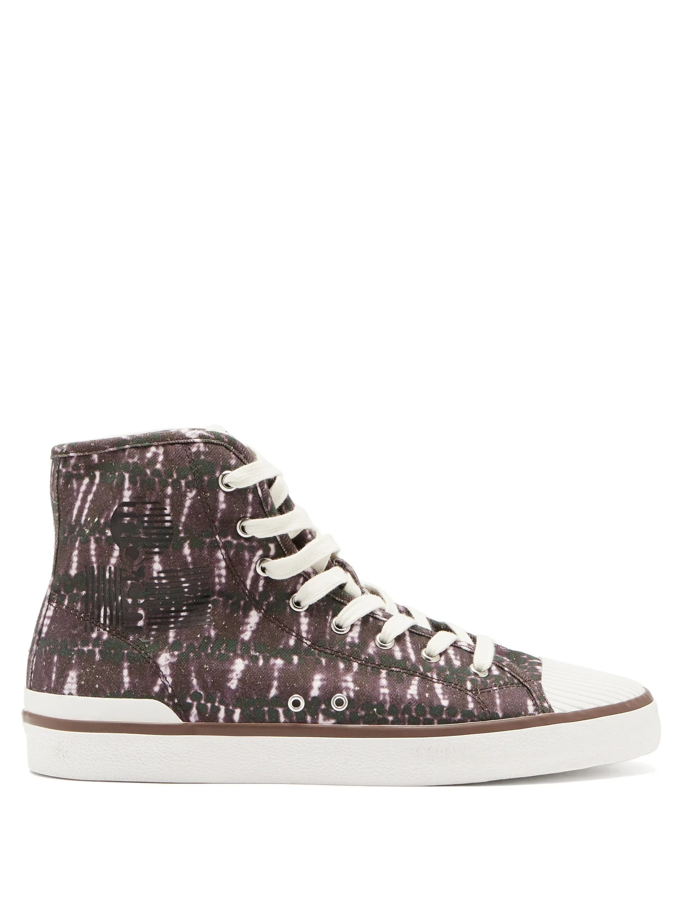 Benkeenh high-top tie-dyed canvas trainers - 1