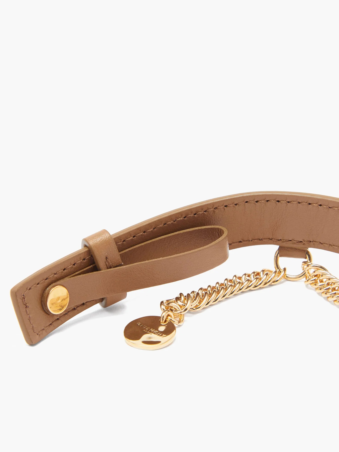 GV3 chain-embellished leather bracelet - 3