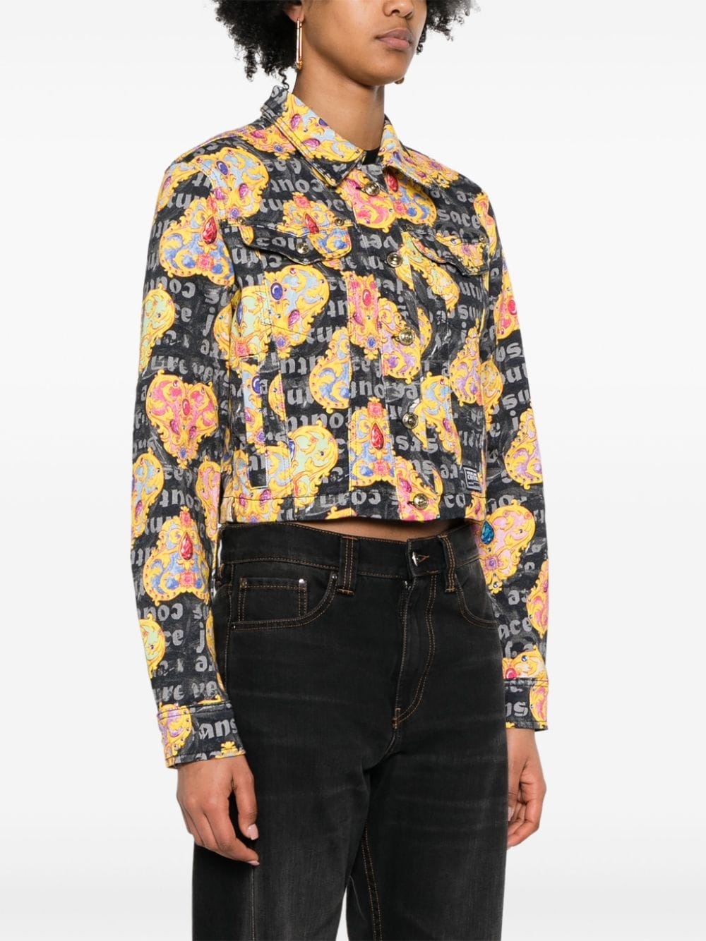 Heart Couture-print denim jacket - 3