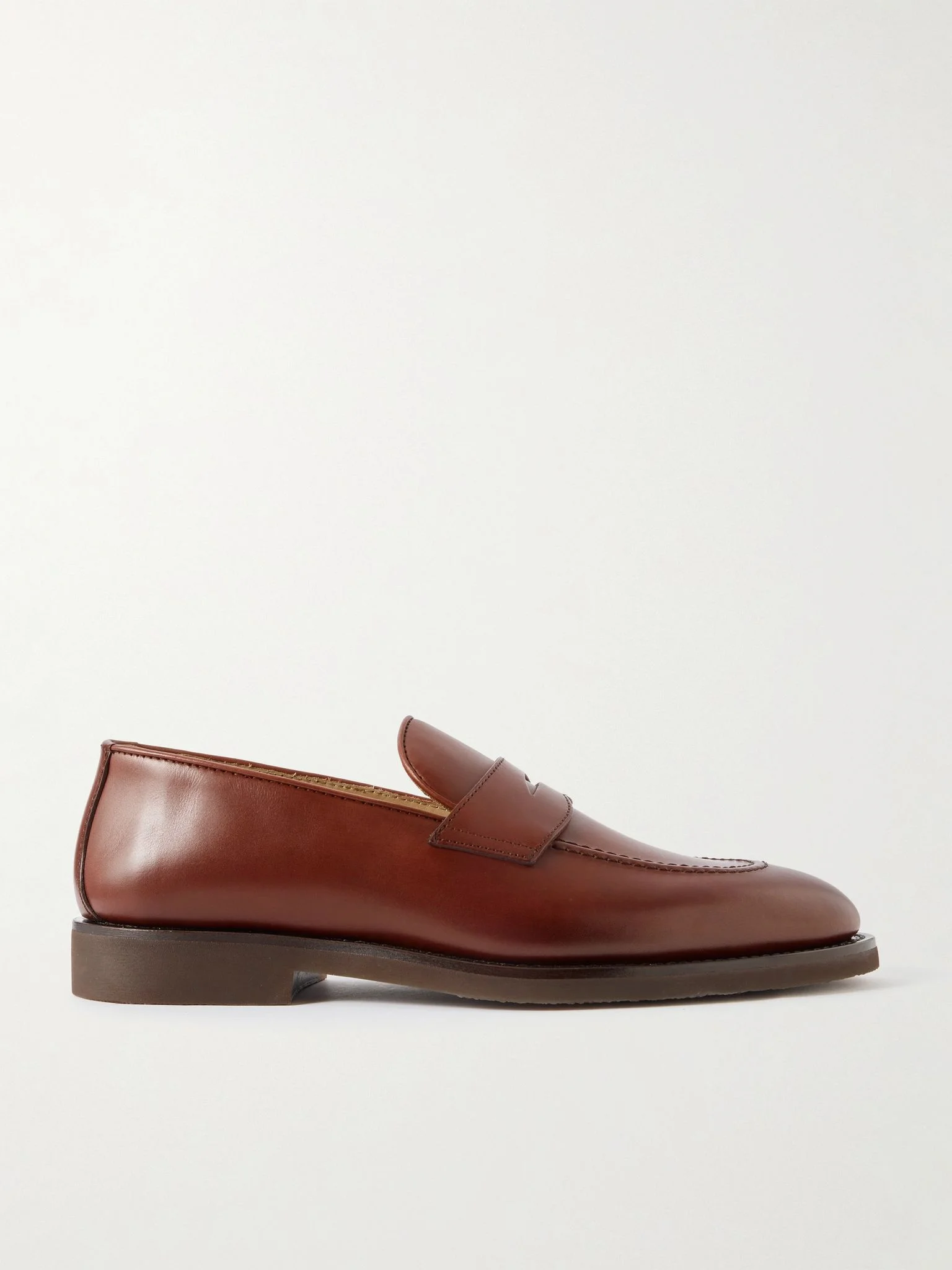Flex Leather Penny Loafers Dark brown - 1