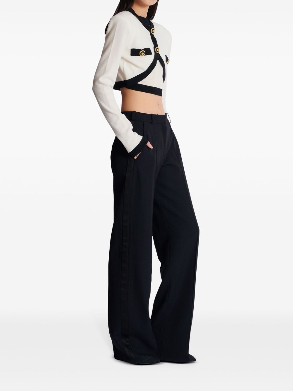 cropped knit cardigan - 3
