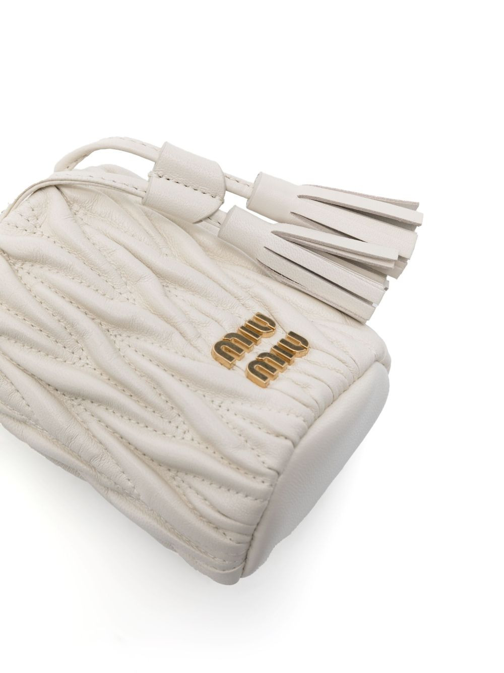 logo-lettering matelassé mini bag - 4