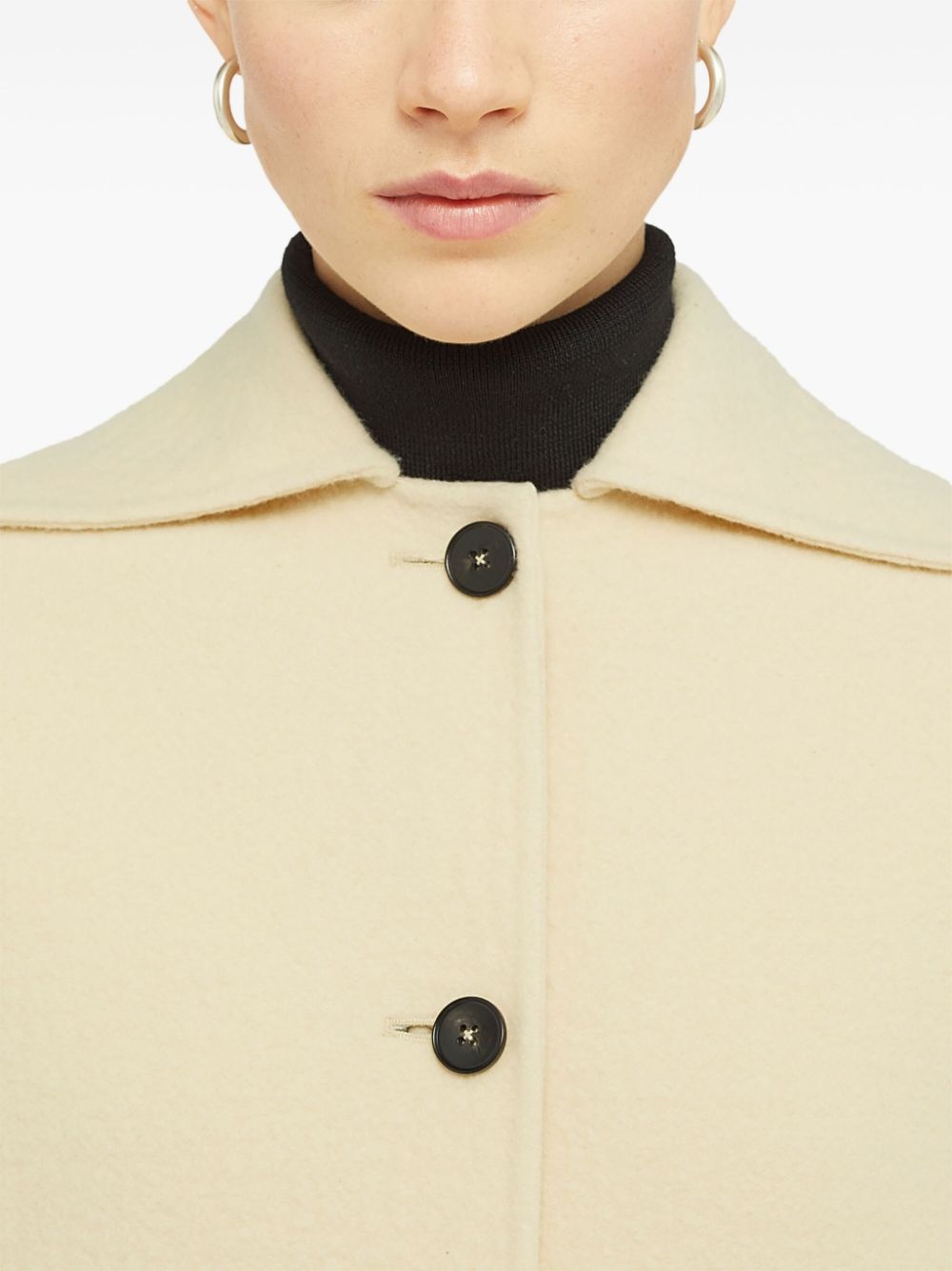 single-breasted virgin wool coat - 4