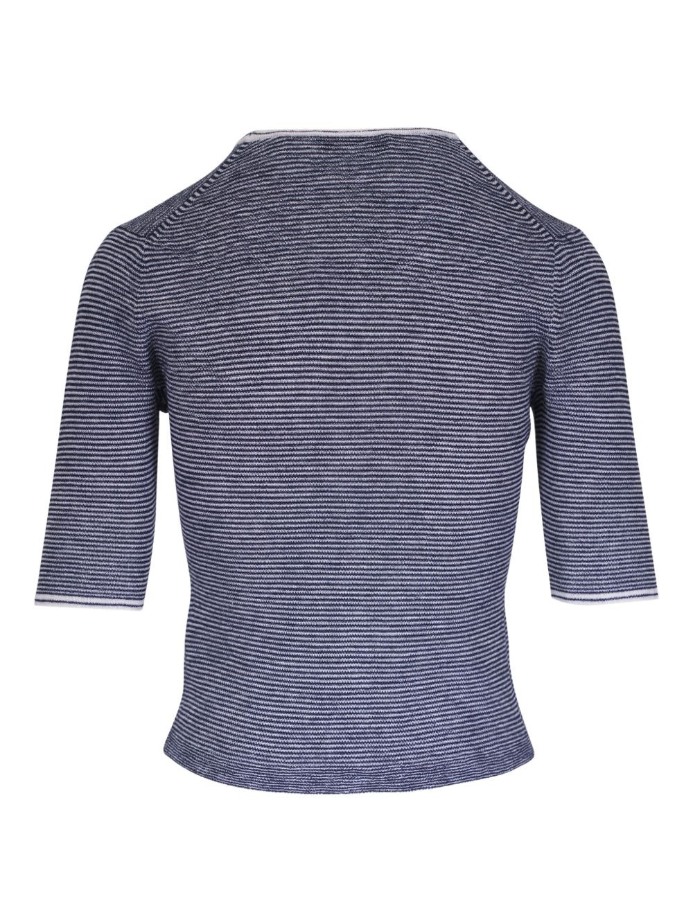 striped button cardigan - 2