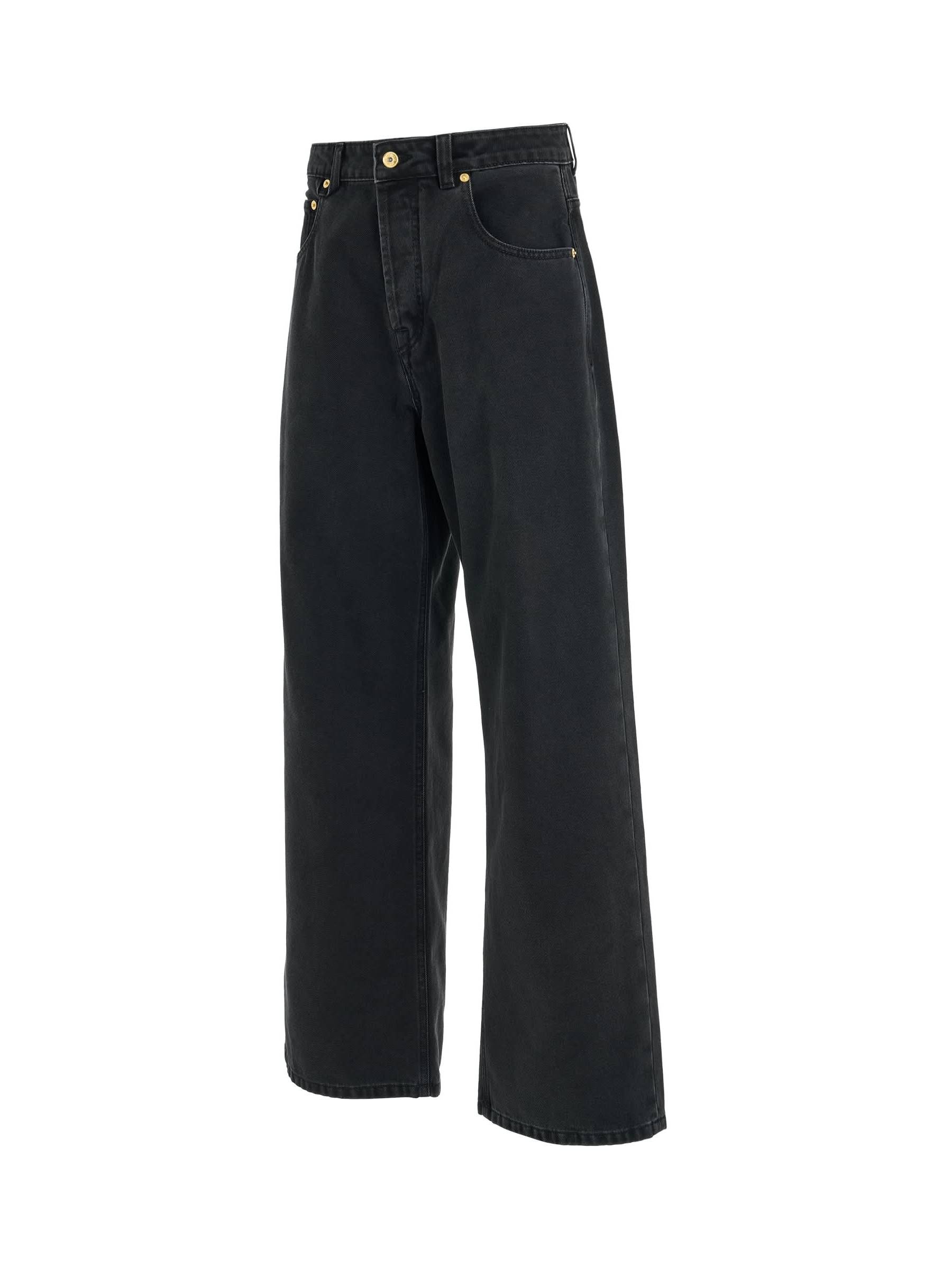 Le Denimes Large Jeans in Black - 2