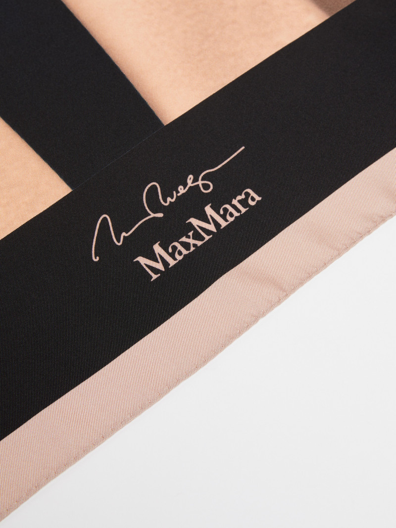 Max Mara CARREMADAMEDOG Printed silk foulard outlook