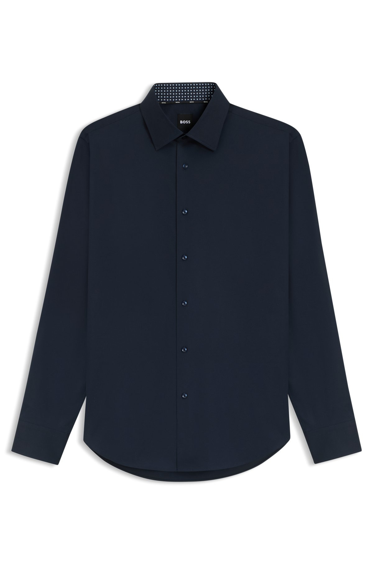 REGULAR-FIT SHIRT IN EASY-IRON STRETCH-COTTON POPLIN - 1