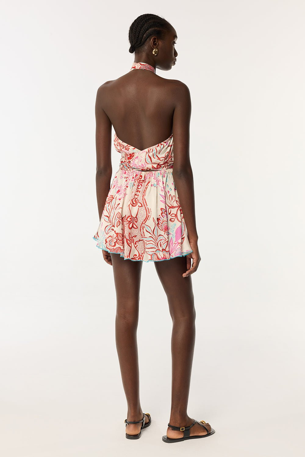 Mini Dress Cassandra - Red Geo Fish - 2