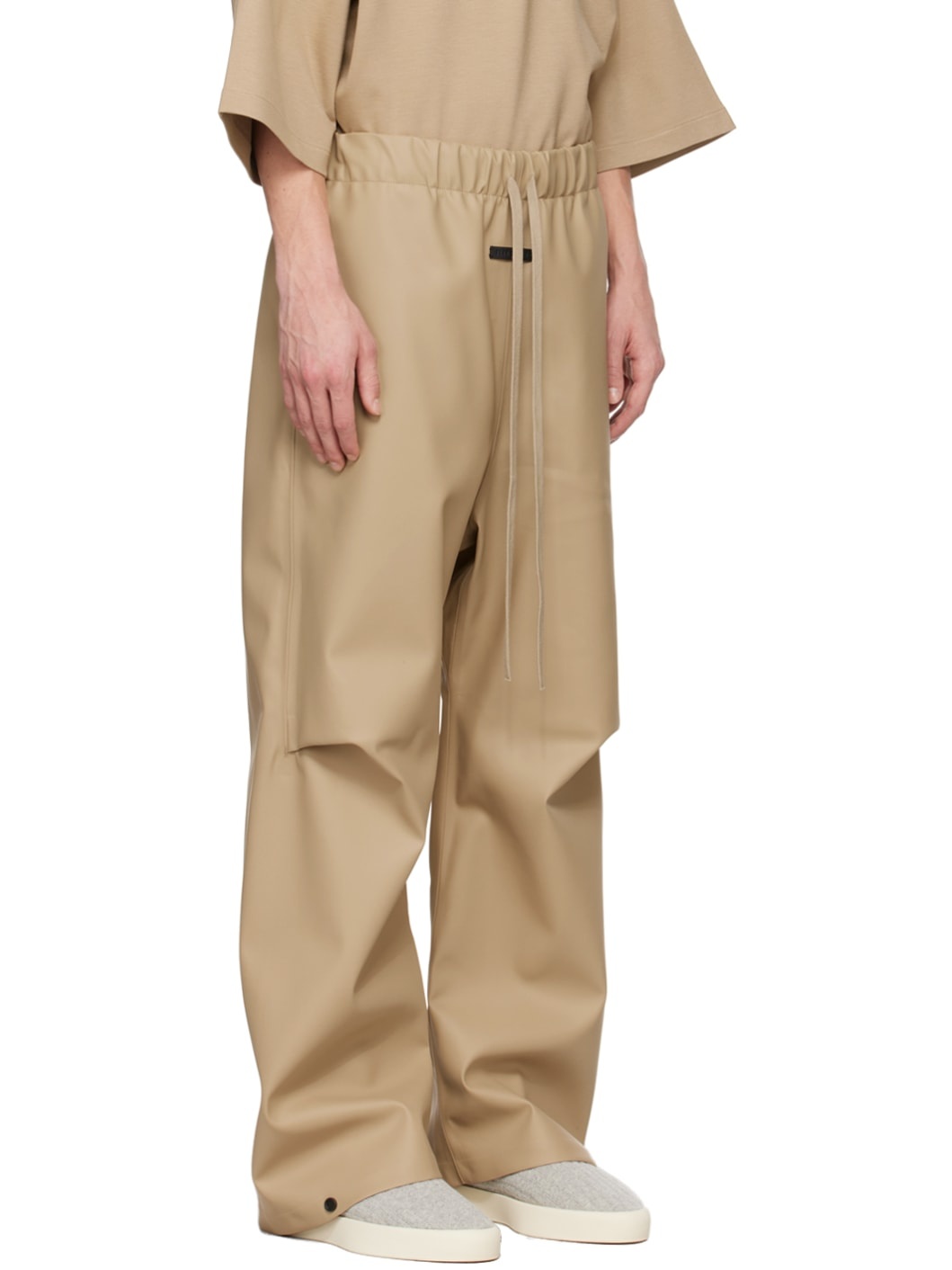 Beige Pleated Trousers - 2